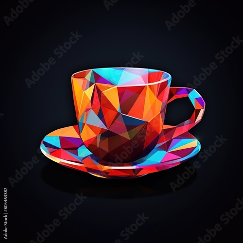 low poly cup