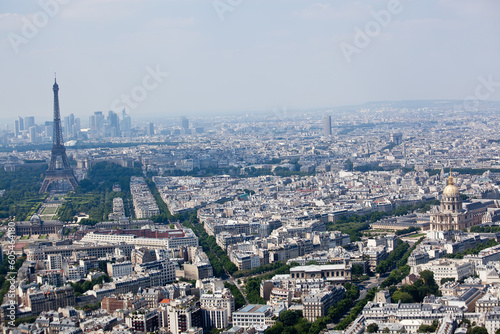 Panorama of Paris from Montparnasse Tower, France.