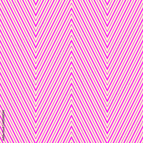 Zigzag lines abstract background. Seamless surface pattern design with linear ornament. Stripes motif. Image with slanted rays. Striped digital paper. Strings illustration. Optical art. Vector art.