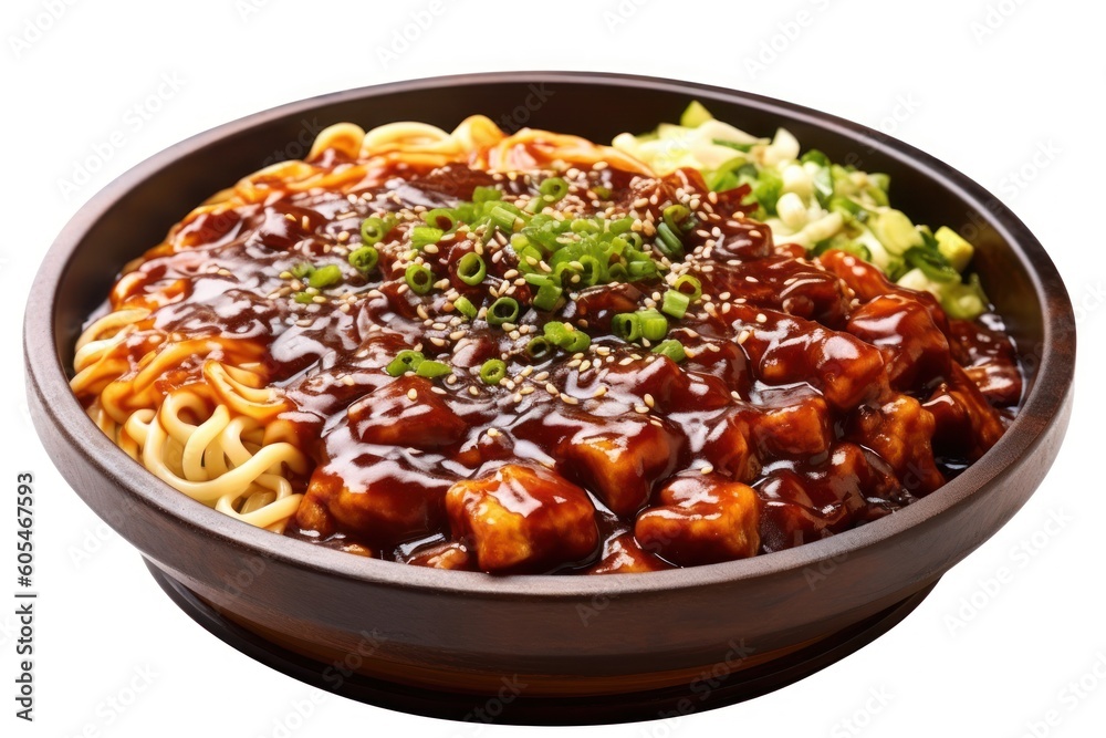 Jajangmyeon or jjajangmyeon is a Korean-style Chinese Food photography