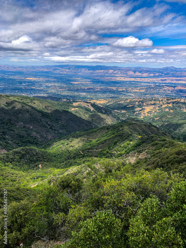 Beautiful view from the Mount Umunhum trail in California