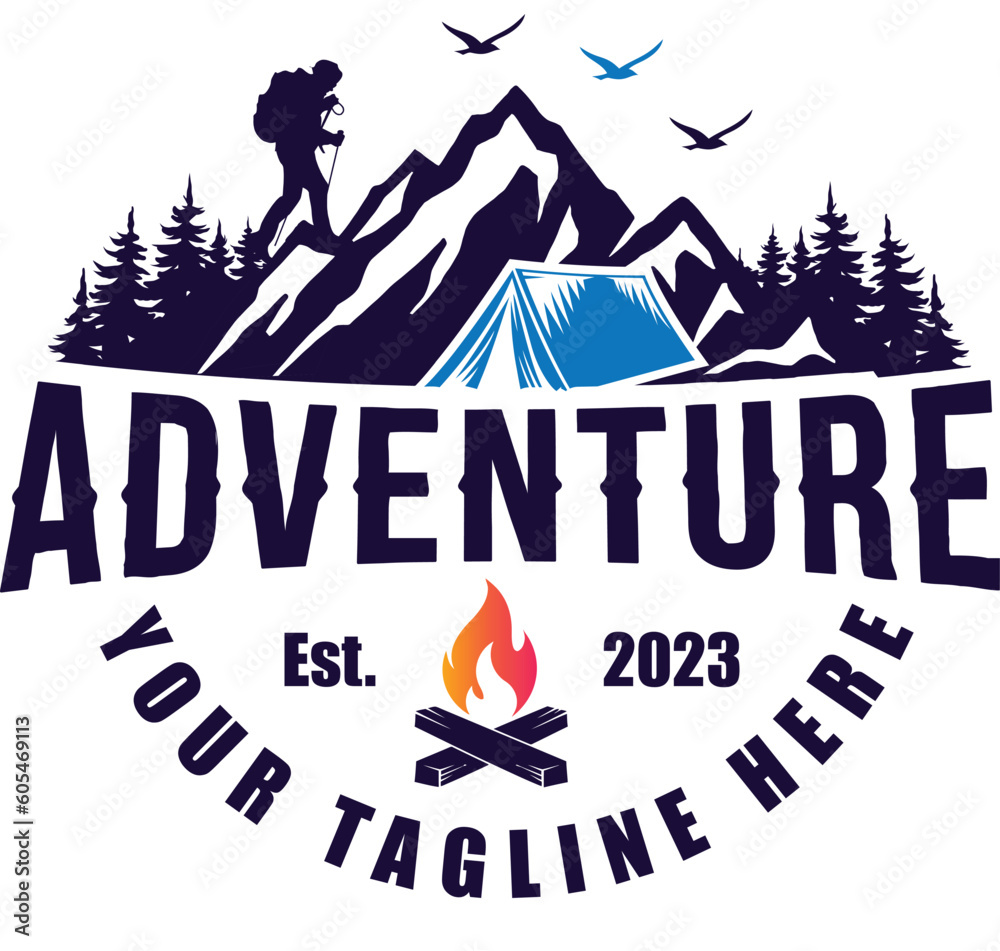 mountain vintage logo,mountain emblems logo, mountain travel, mountain peak logo