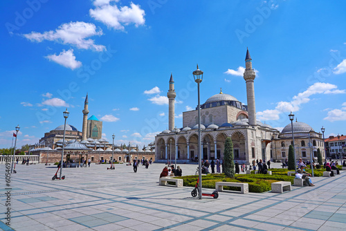 Vászonkép Konya Sultan Selim and Mevlana Mosques view in Konya City