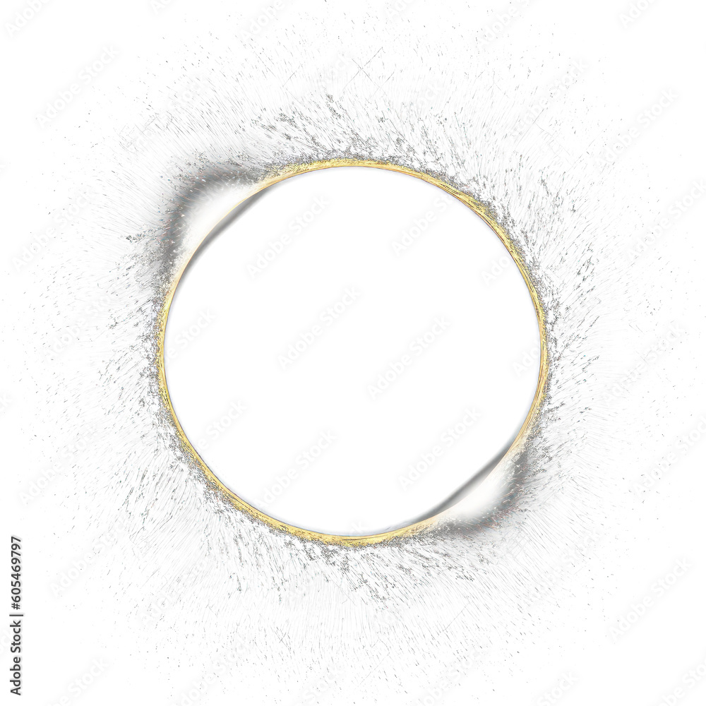 Circle light frame illustration art on transparent background. Generative Ai. Circle light frame illustration art on transparent background. Generative Ai.