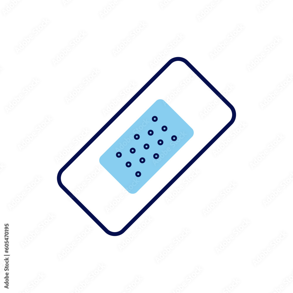 Bandage Plaster related vector line icon. Sticky wrap for injury treatment. Bandage for trauma. Isolated on white background. Vector illustration. Editable stroke Bandage Plaster related vector line icon. Sticky wrap for injury treatment. Bandage for trauma. Isolated on white background. Vector illustration. Editable stroke