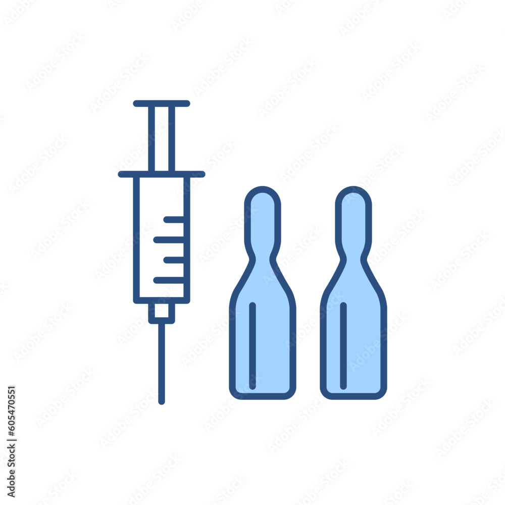 Syringe and Lab Tubes related vector line icon. Isolated on white background. Vector illustration. Editable stroke Syringe and Lab Tubes related vector line icon. Isolated on white background. Vector illustration. Editable stroke