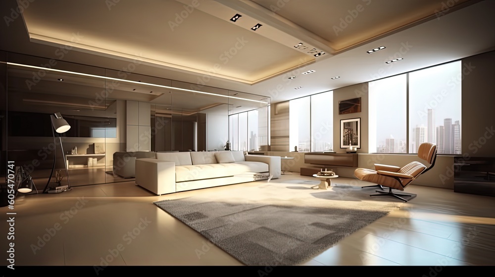 modern interior design - generative AI modern interior design - generative AI