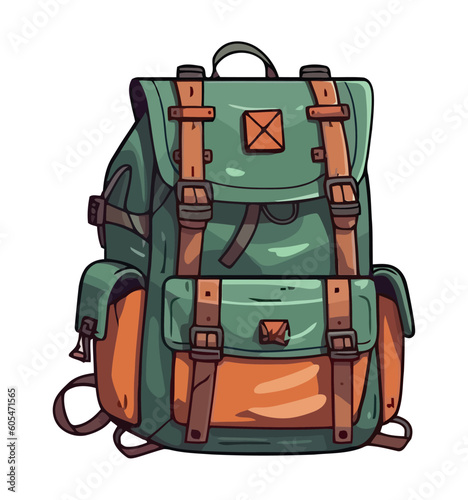 Backpack exploring nature equipment
