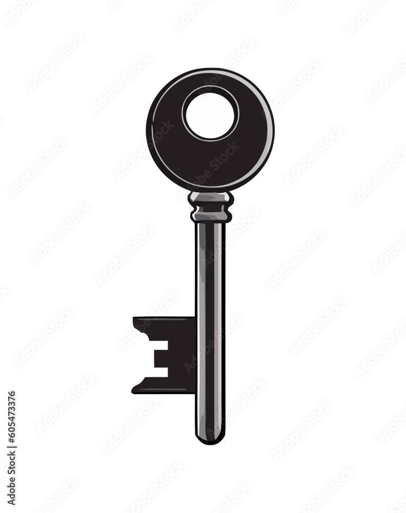 Antique key symbolizes security and privacy Antique key symbolizes security and privacy