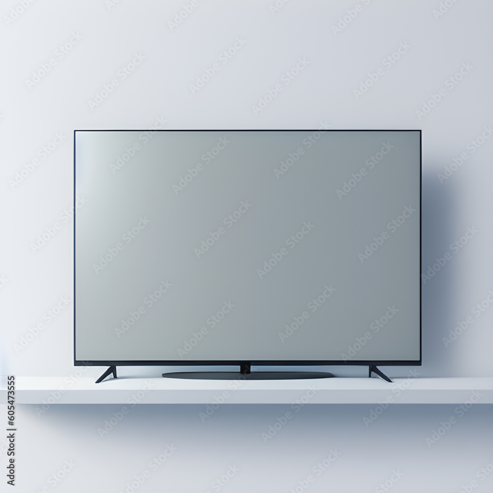 TV mockup, in a beautiful minimalist interior. Generative AI TV mockup, in a beautiful minimalist interior. Generative AI