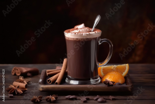 Irresistibly Smooth and Luxurious Hot Chocolate Delight - Generative AI
