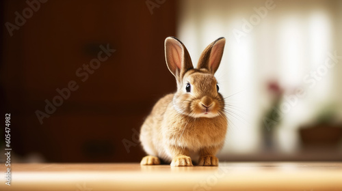 Close-up of a rabbit indoors