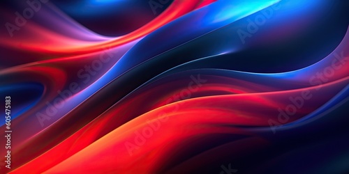 abstract Red and blue swirling background with a warm fluid vibe, generative ai