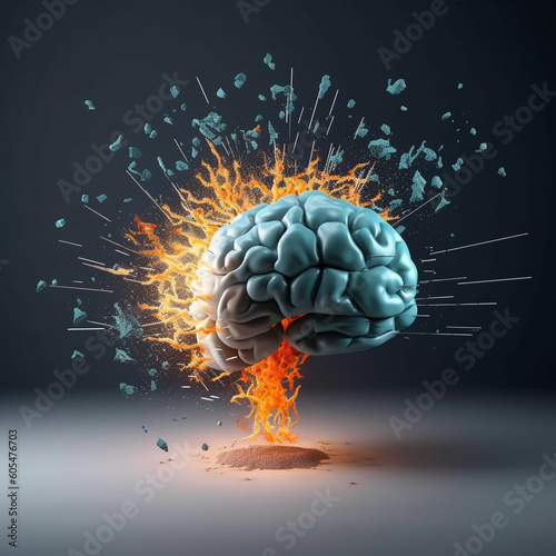 Generative Ai illustration. Medically accurate illustration,the brain