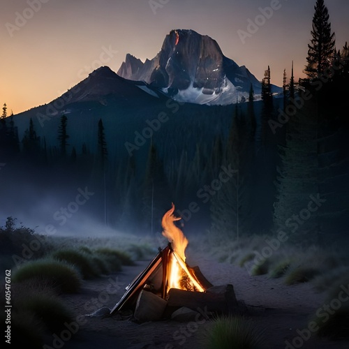 cloudy camp fire © Igor