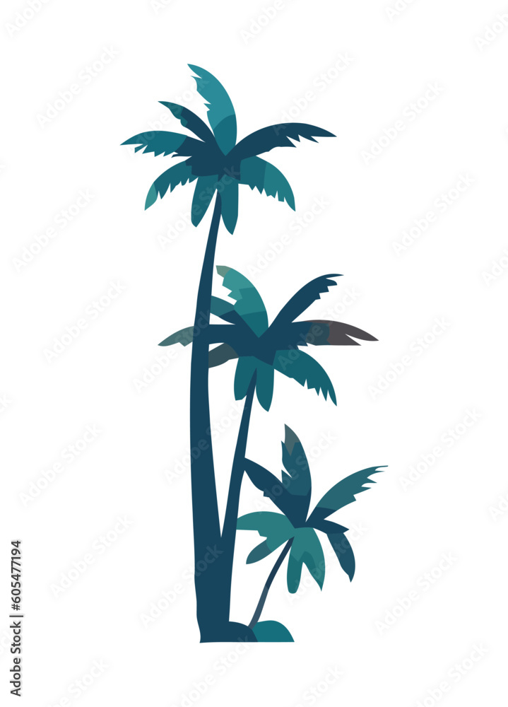 Summer tropical palm trees Summer tropical palm trees