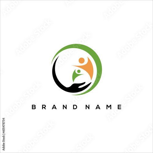 Healthcare and childcare logo vector