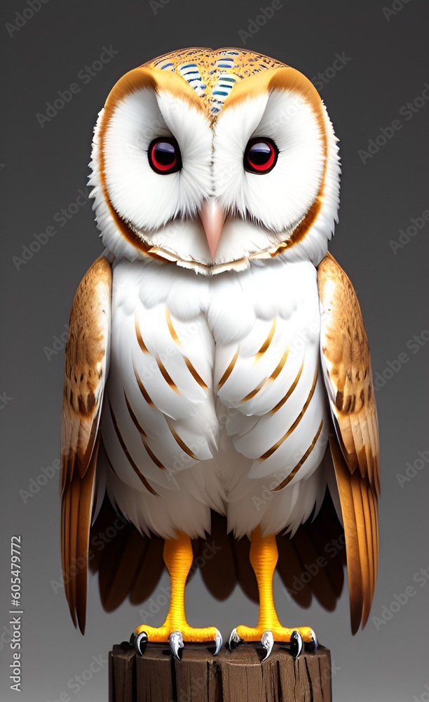 Fototapeta premium cute barn owl 