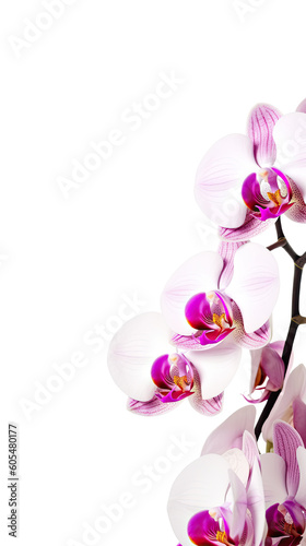orchid blooms as a frame border, isolated with copyspace © Perfect PNG