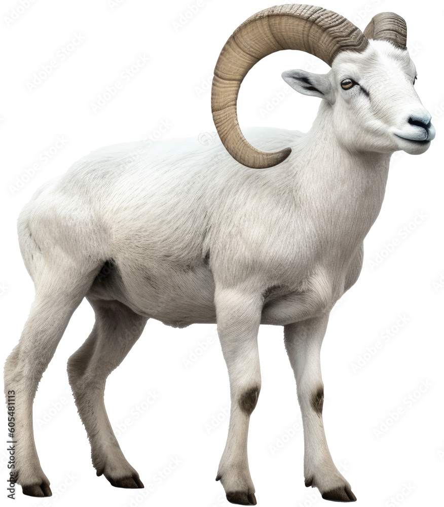 dall sheep isolated on a transparent or white background as PNG, generative AI animal dall sheep isolated on a transparent or white background as PNG, generative AI animal