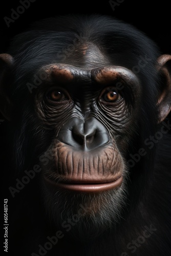 Zoo Animal Profile Picture of a Chimpanzee