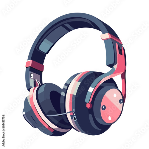 Modern headphones symbolize creativity and fun