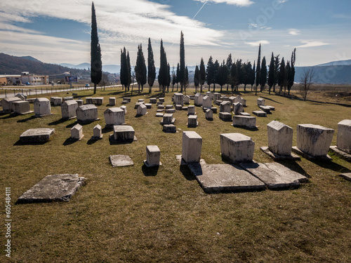 cemetery in the morning