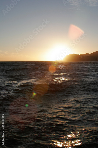 sunset in the sea