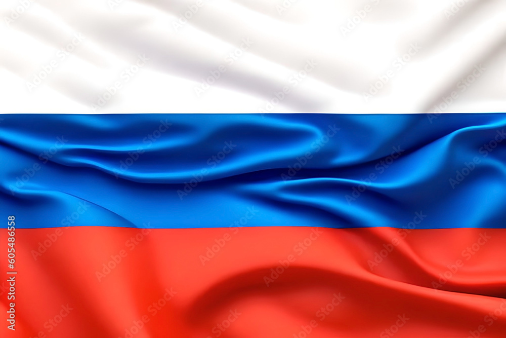 the Russian flag gracefully waving in the wind the Russian flag gracefully waving in the wind