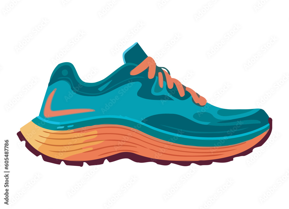 Modern sports shoe of athlete running Modern sports shoe of athlete running