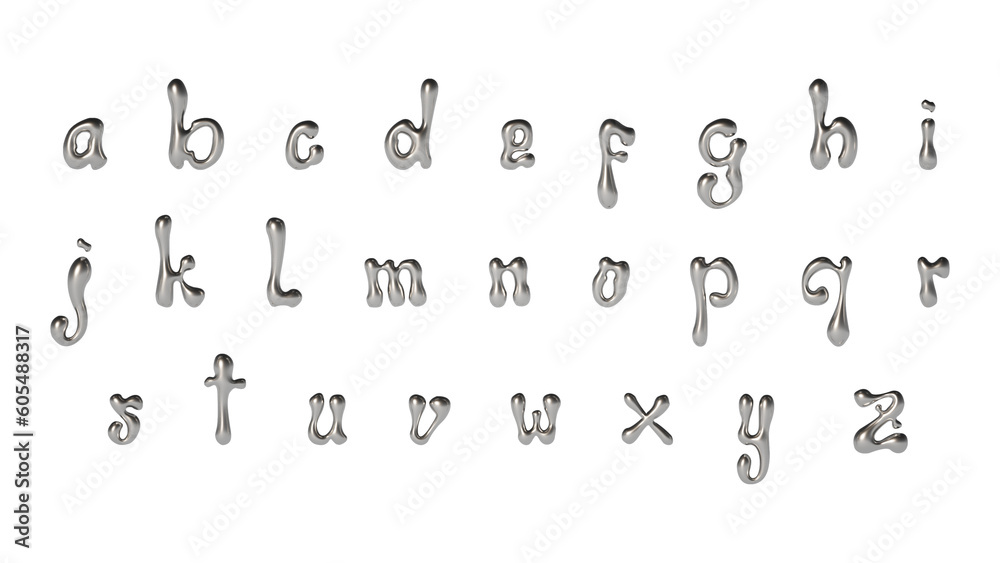 Chrome Font blobby style Chrome Font blobby style