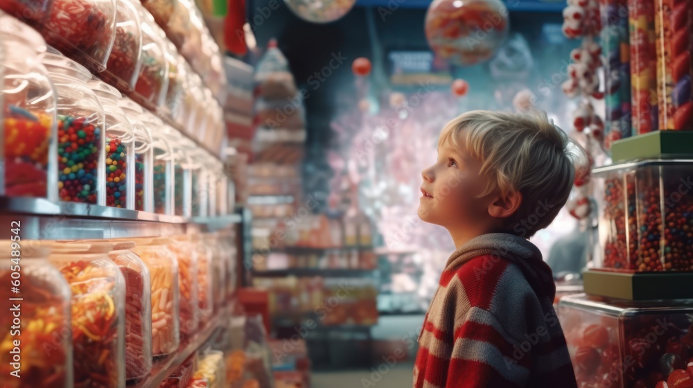 Sugar-coated Delights: Unleashing the Wonder of a Dreamy Candy Store Adventure, generative ai