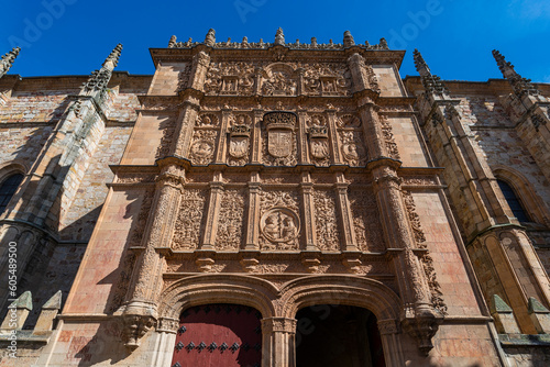 Facade of the University, Salamanca, UNESCO World Heritage Site, Castile and Leon, Spain, Europe photo