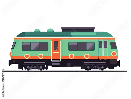 vector illustration train transport