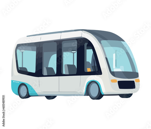 Modern tour bus delivering passengers