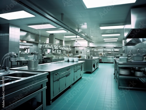 Precision and Efficiency: The Inner Workings of an Industrial Kitchen, generative ai © nishihata