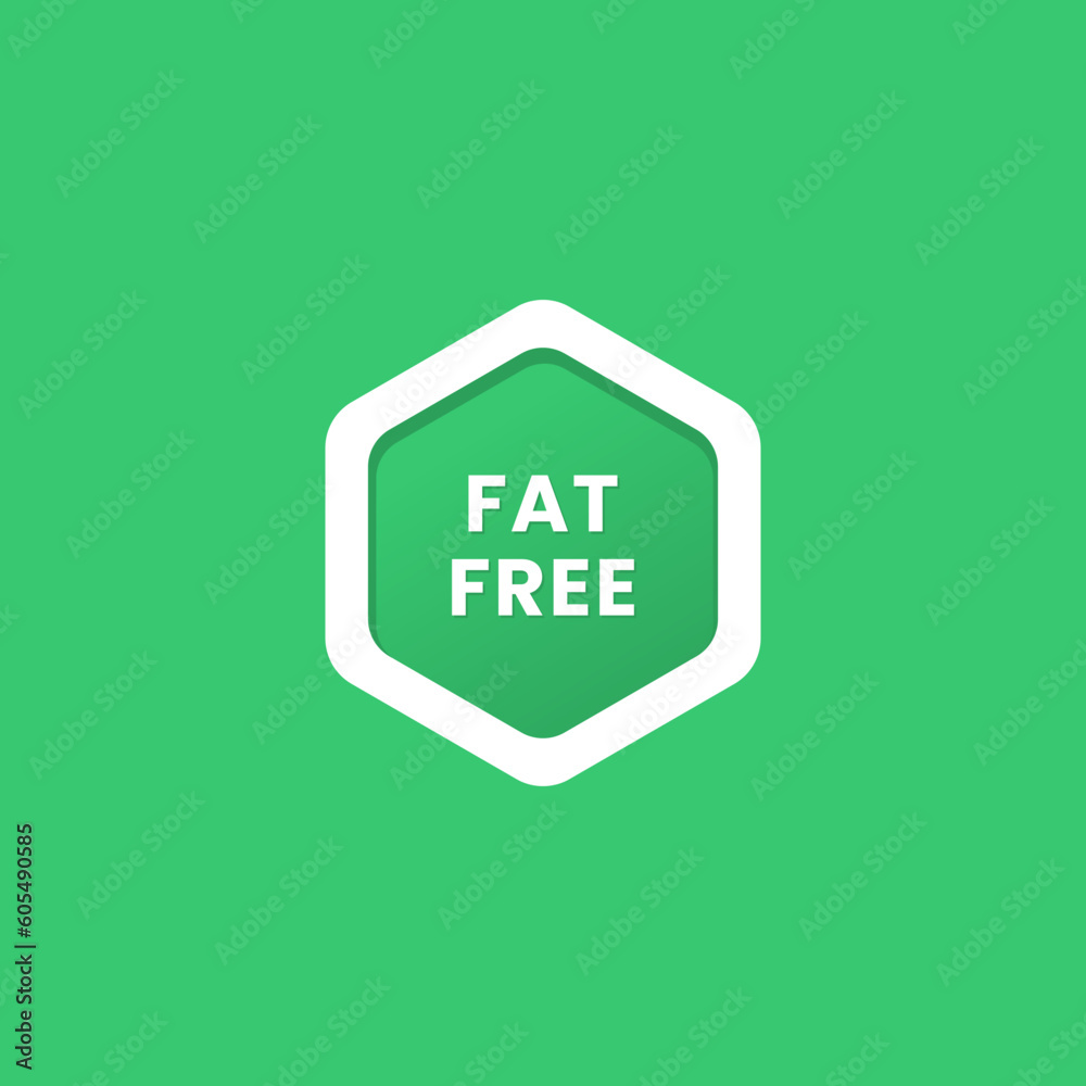 Vecteur Stock Fat Free Label Or Fat Free Icon Vector Isolated In Flat