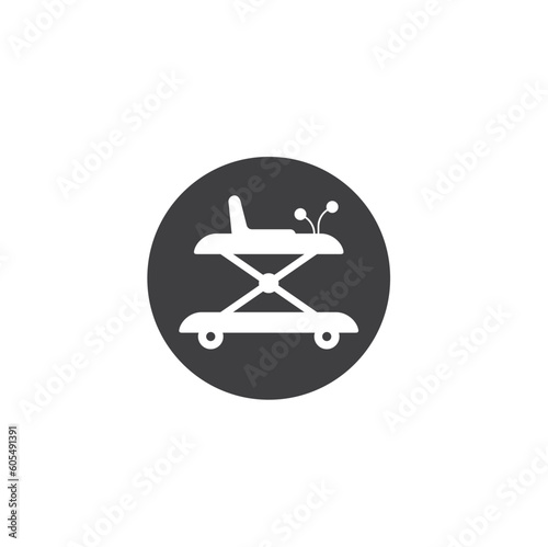 illustration of baby walker, vector art.