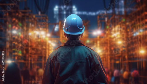 electrical engineer at construction site
