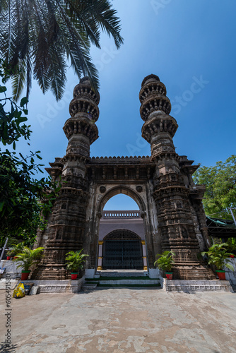 Sidi Bashir Masjid, The Shaking Minarets, UNESCO World Heritage Site, Ahmedabad, Gujarat, India, Asia photo
