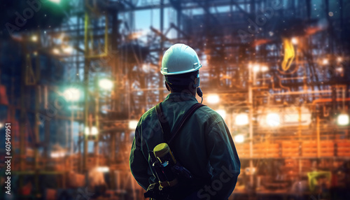 electrical engineer at construction site