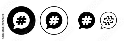 Hashtag icon vector. hashtag simbols