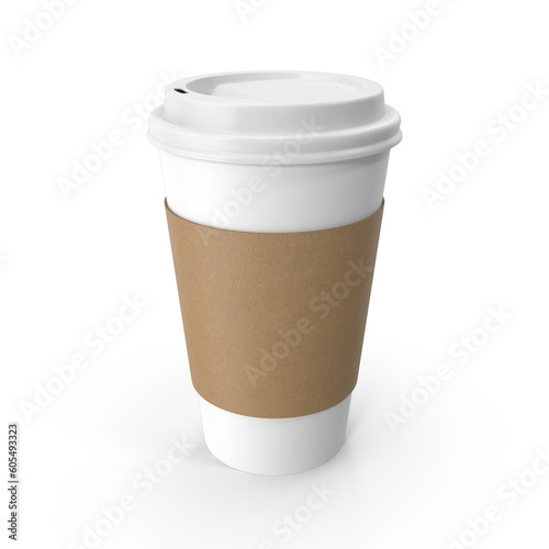 Paper Coffee Cups Mockup on transparent background