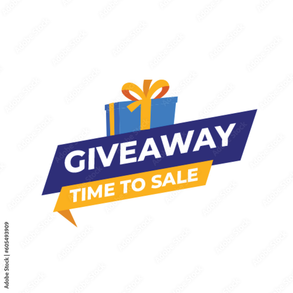 Vetor de Giveaway enter to win poster template design for social media