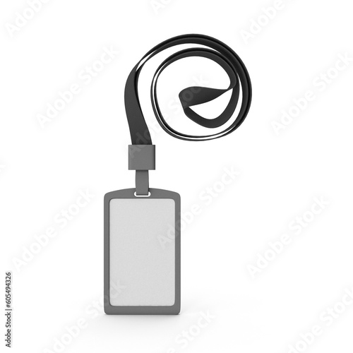 Identification card or empty name tag mock up