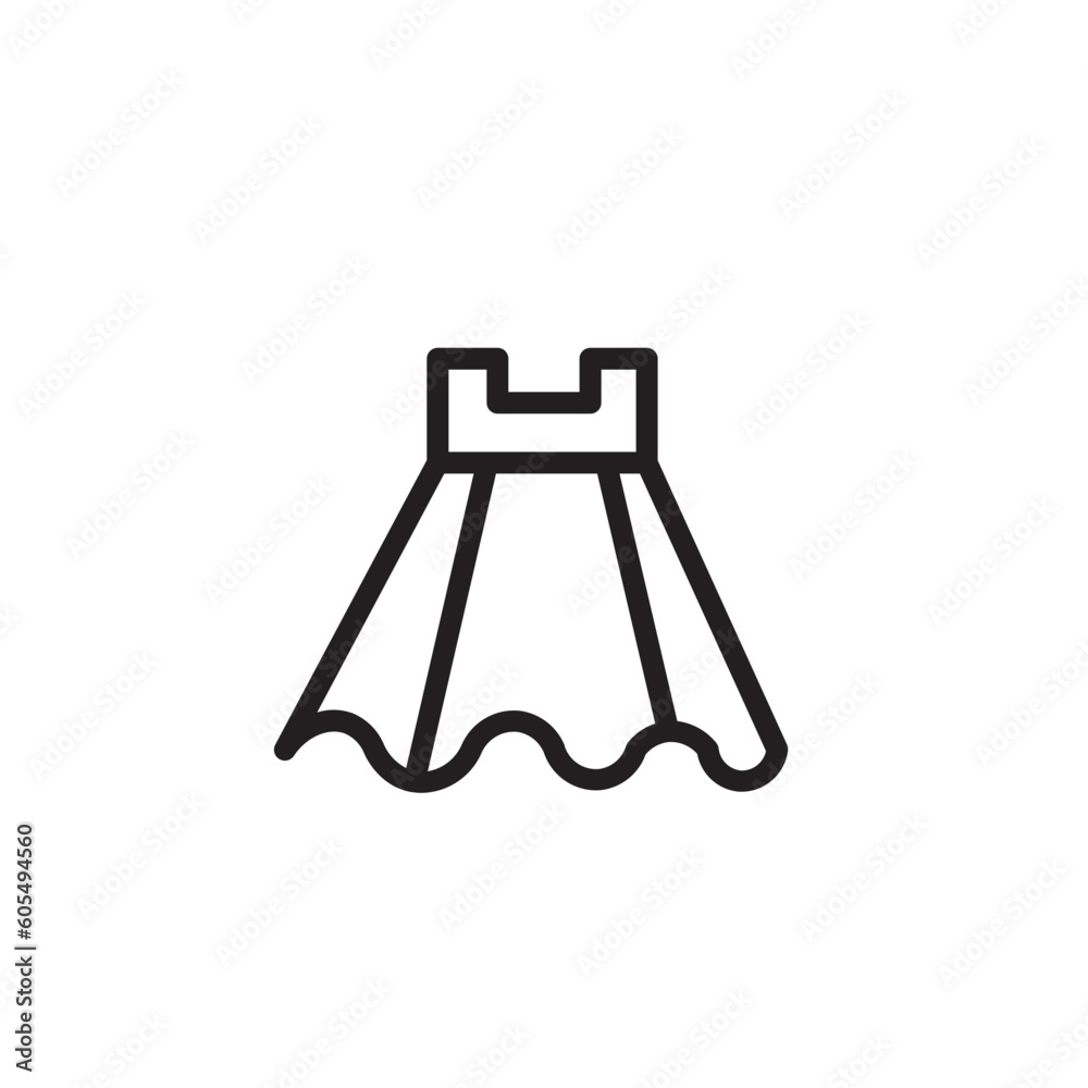 Date Dress Evening Outline Icon Date Dress Evening Outline Icon