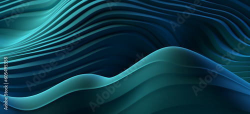 abstract blue wave background. Image Generative AI.