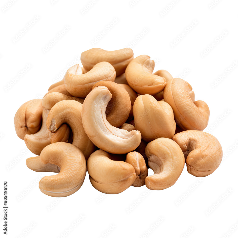 cashew nuts isolated on a transparent background cashew nuts isolated on a transparent background