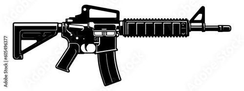 illustration of a gun, gun flat vector illustration