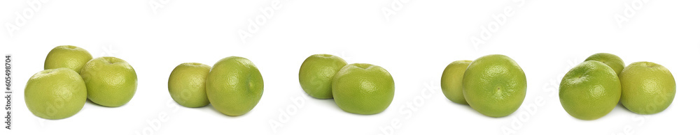 Set with fresh sweetie fruits on white background Set with fresh sweetie fruits on white background